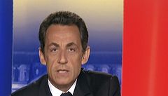 Nicolas Sarkozy bhem svého novoroního projevu